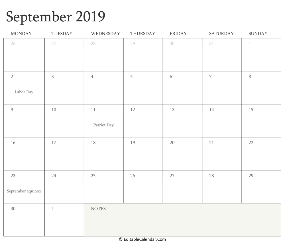 Free Editable Calendar Templates 2021