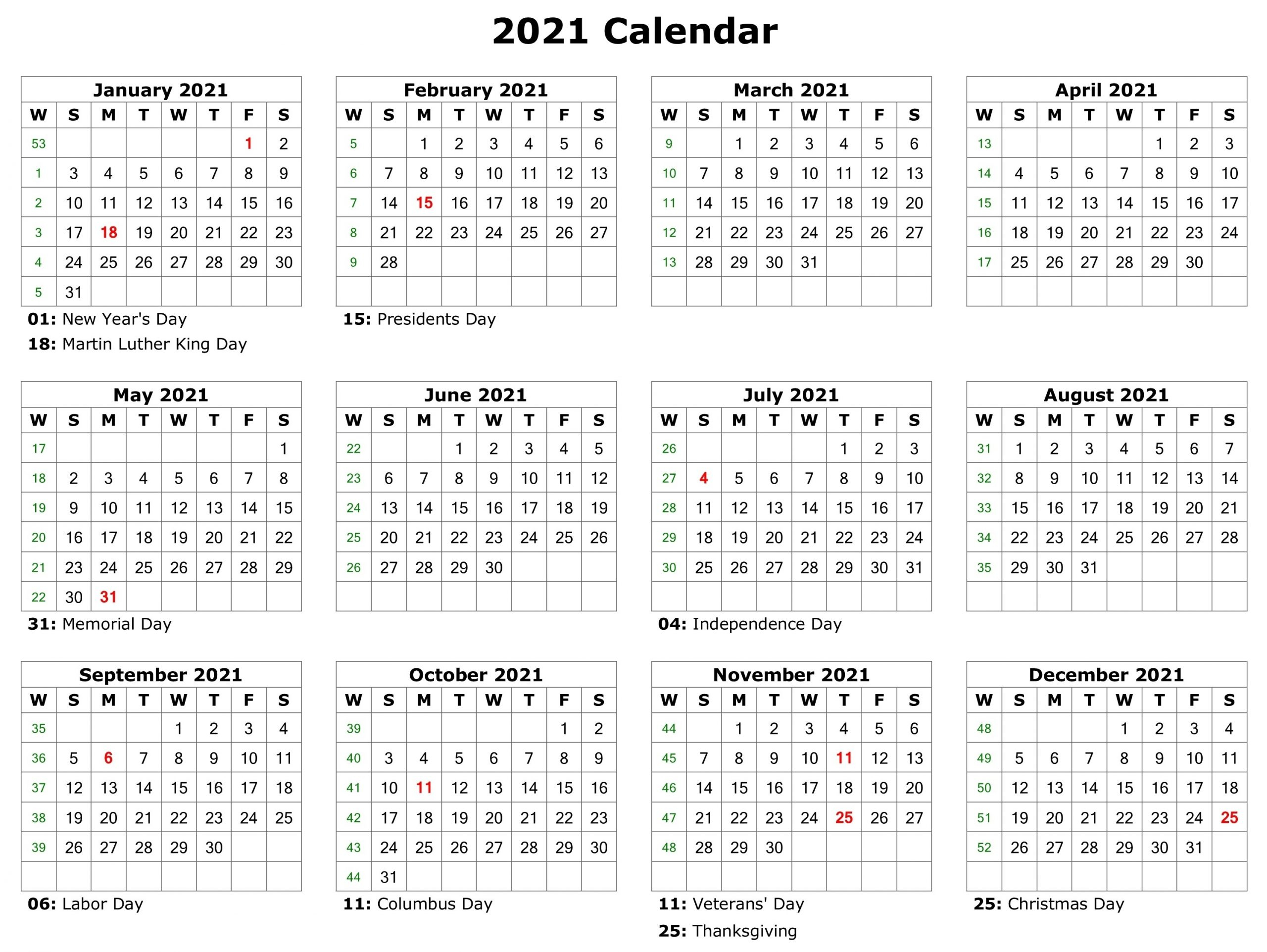 Free Printable 2021 Attendance Calendar | Calendar