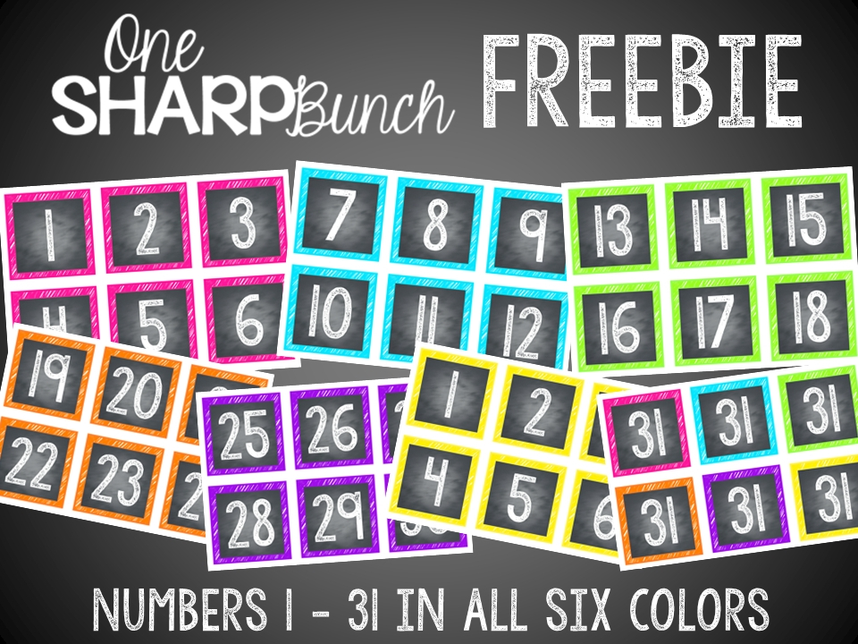 Free Printable Calendar Numbers 1-31 :-Free Calendar Template