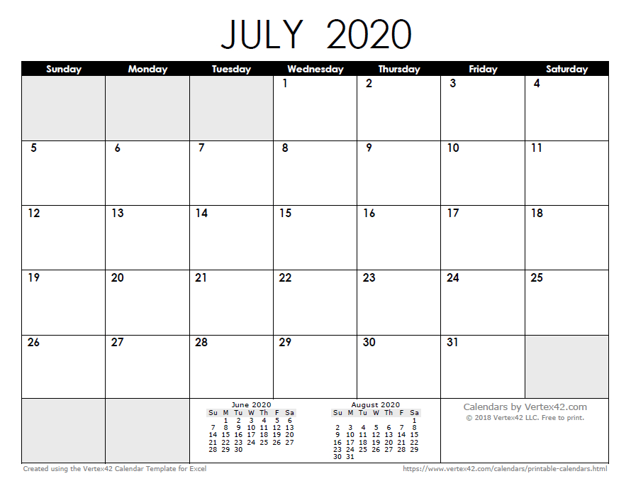 Free Printable Calendar - Printable Monthly Calendars
