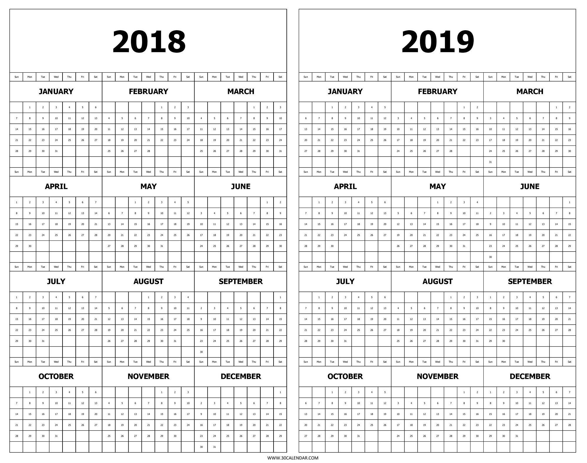 Free Printable Calendar Year At A Glance Di 2020