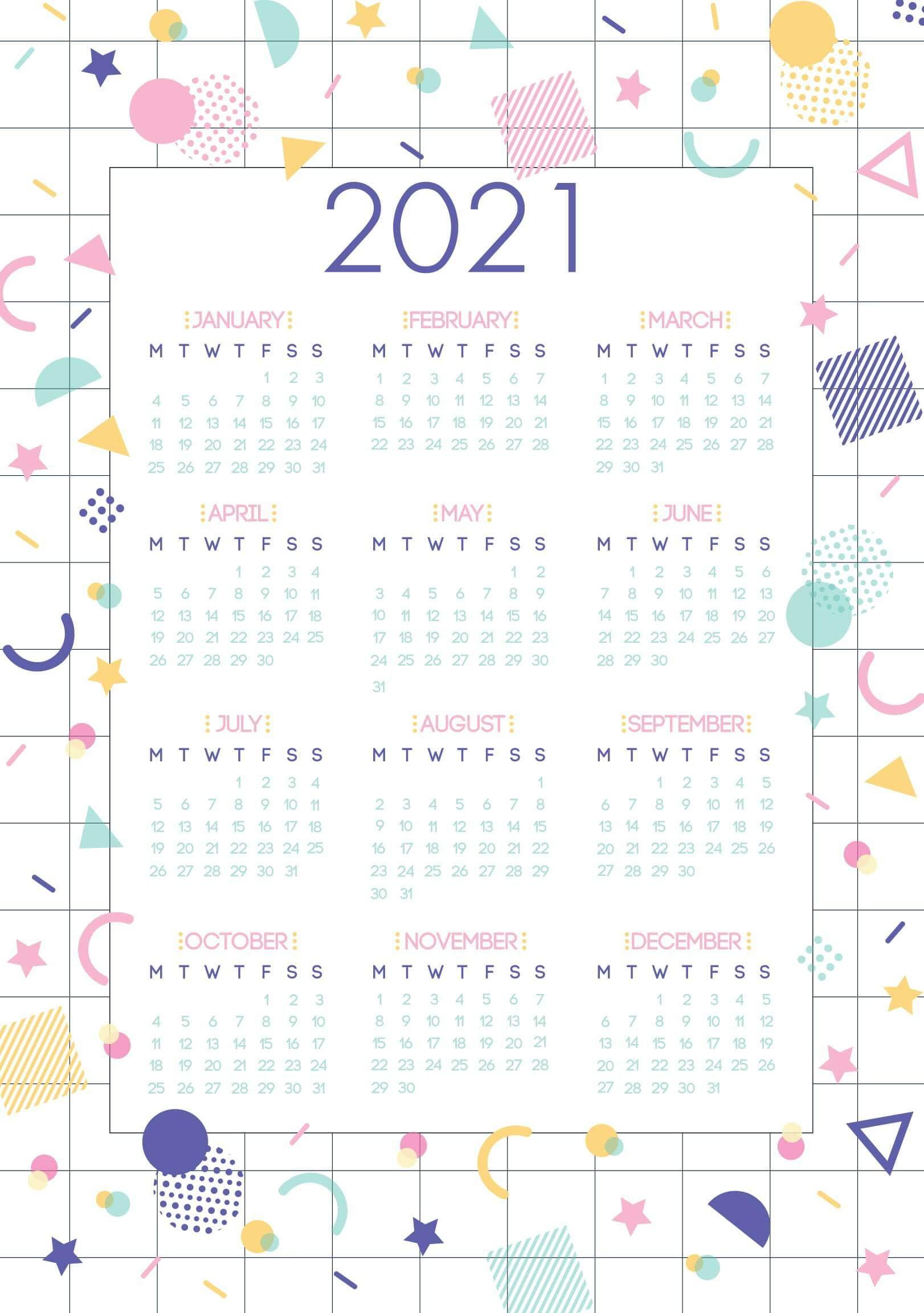 2021 Calendar With Notes