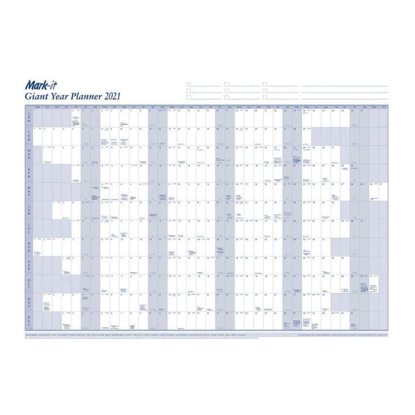 Giant Year Planner 2021 Mm10471 | Cromwell Tools