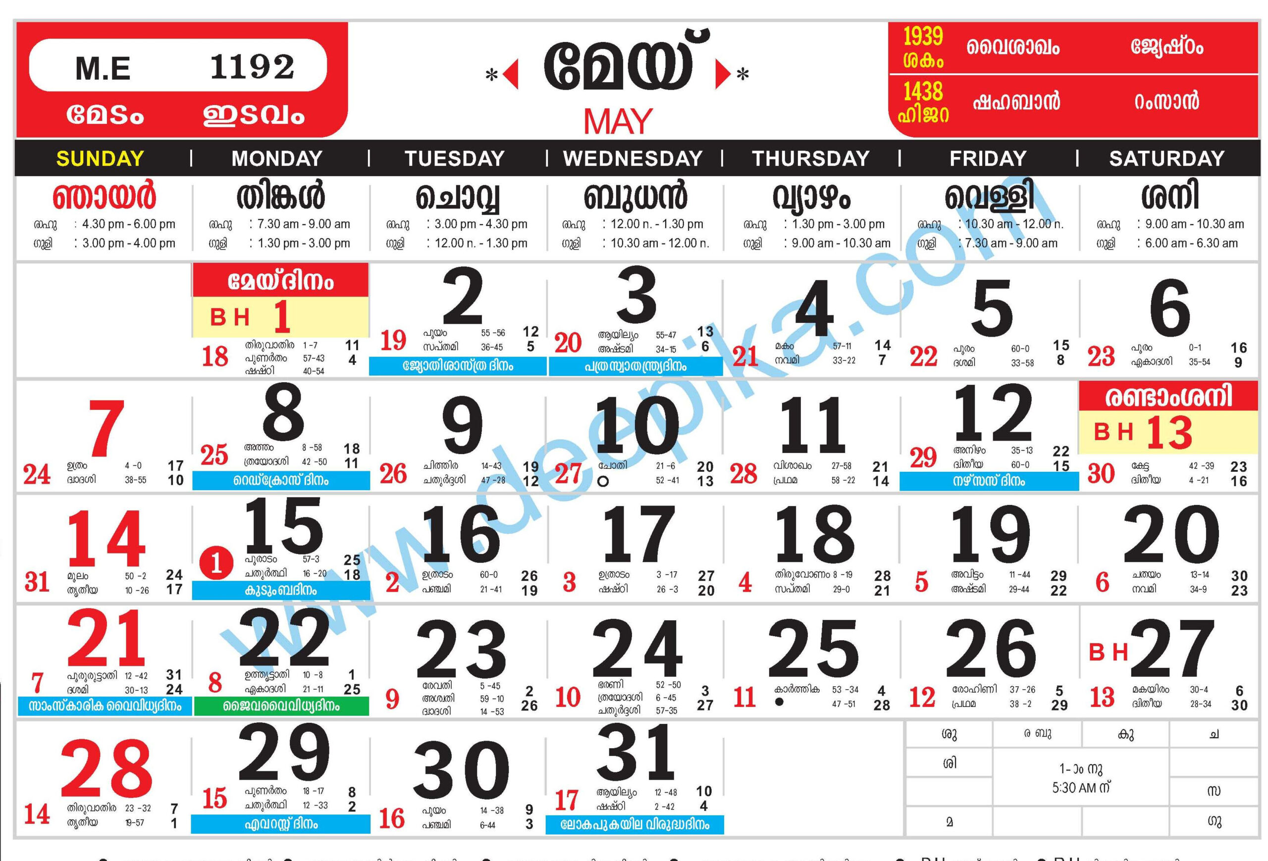 January 2021 Manorama 2021 Malayalam Calendar February