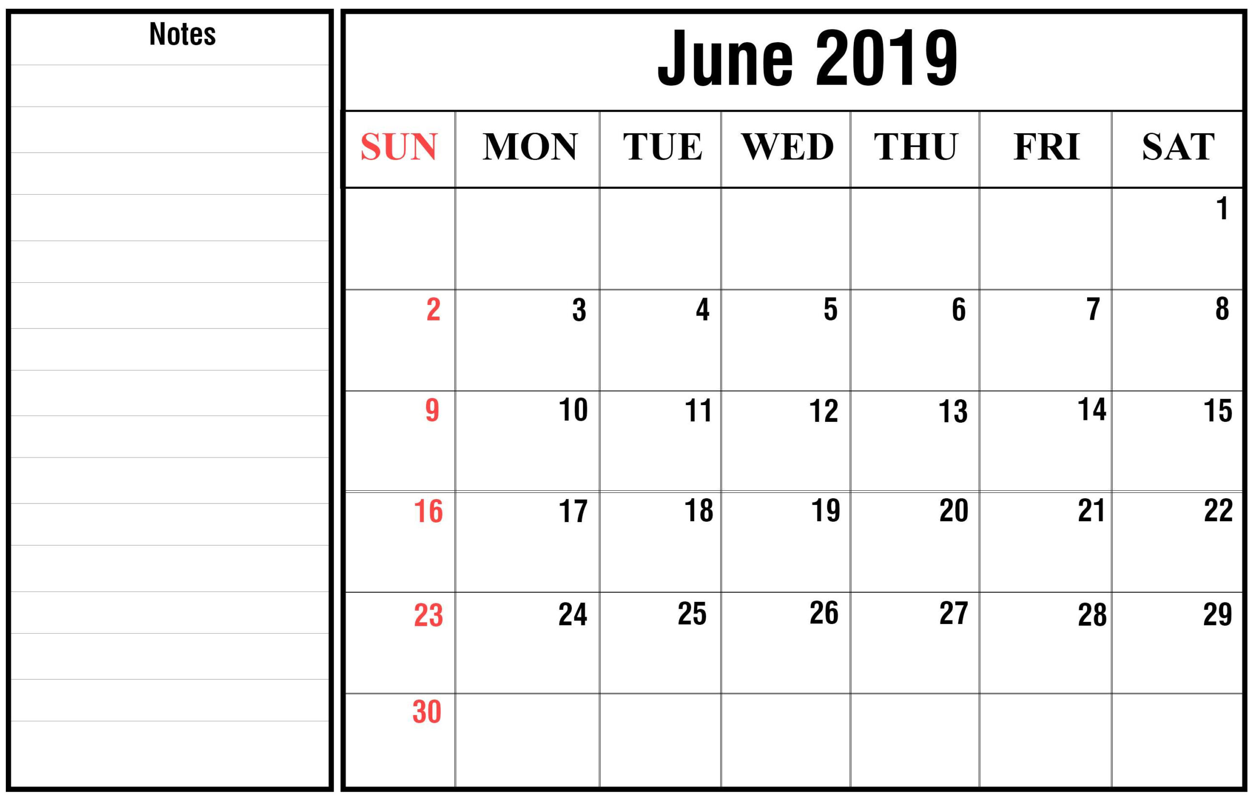 June-2019-3 | Best Printable Calendar