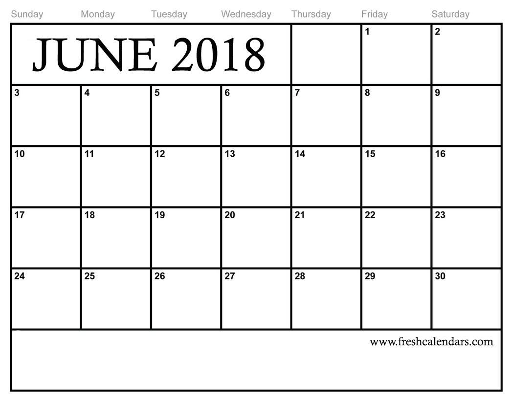 June Calendar Free Printable - Calendar Printable Free