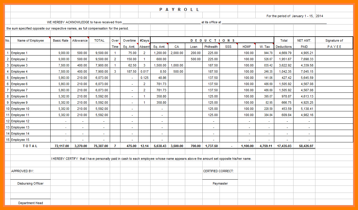 Payroll Calculator Spreadsheet Regarding Excel Spreadsheet