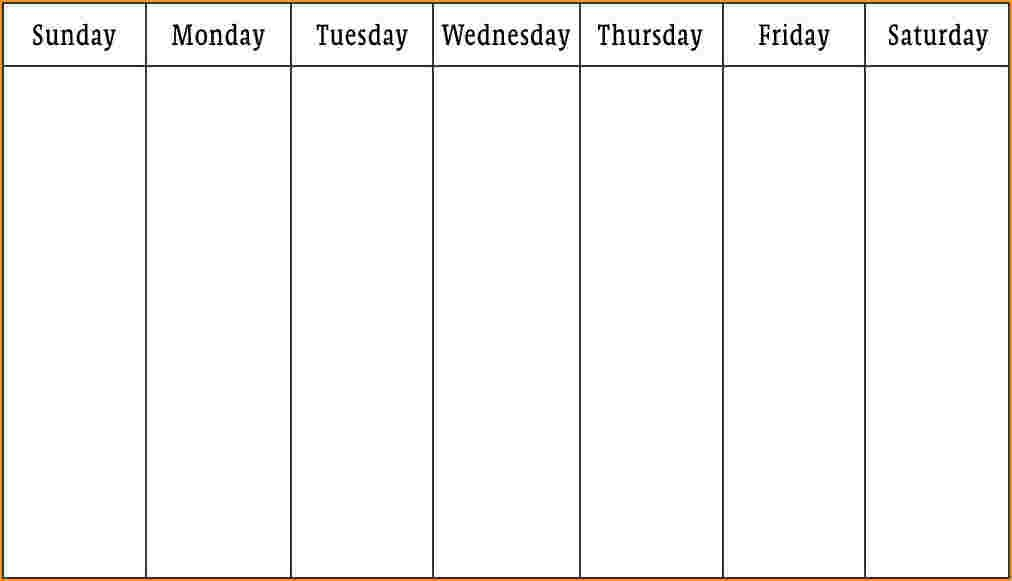 1 Week Calendar Fillable Printable Calendar Printables Free Templates