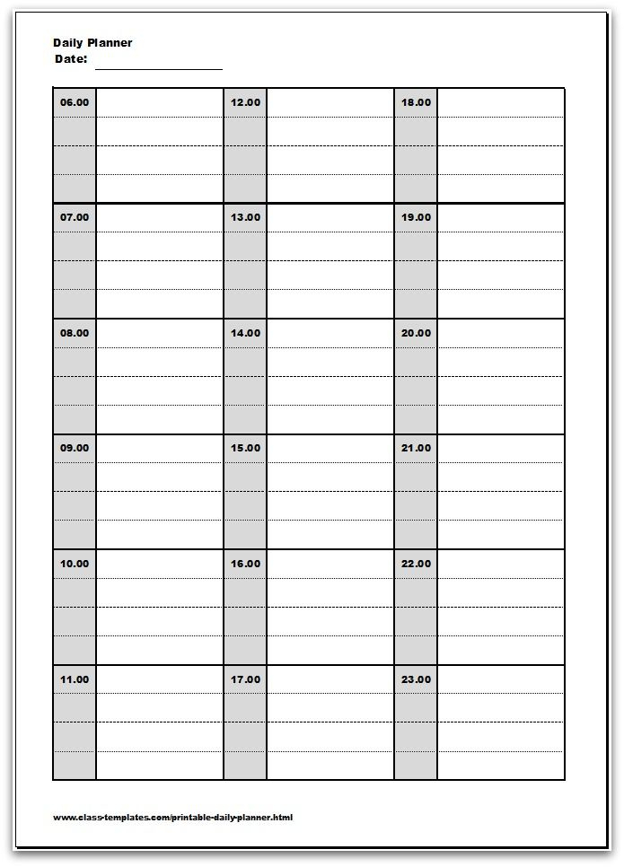 Printable Daily Planners In Pdf Format | Weekly Planner