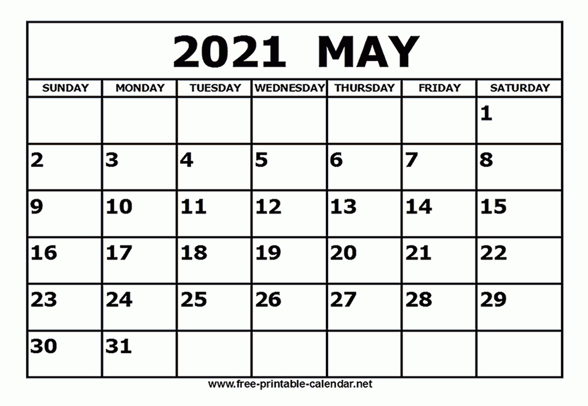 Printable May 2021 Calendar Pdf | 2021 Printable Calendars