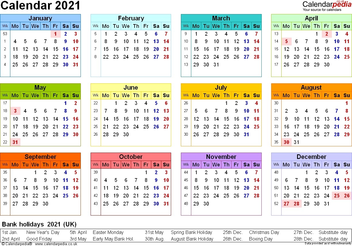 Printable Pdf Calendar 2021 Usa For Scheduling Work | Free