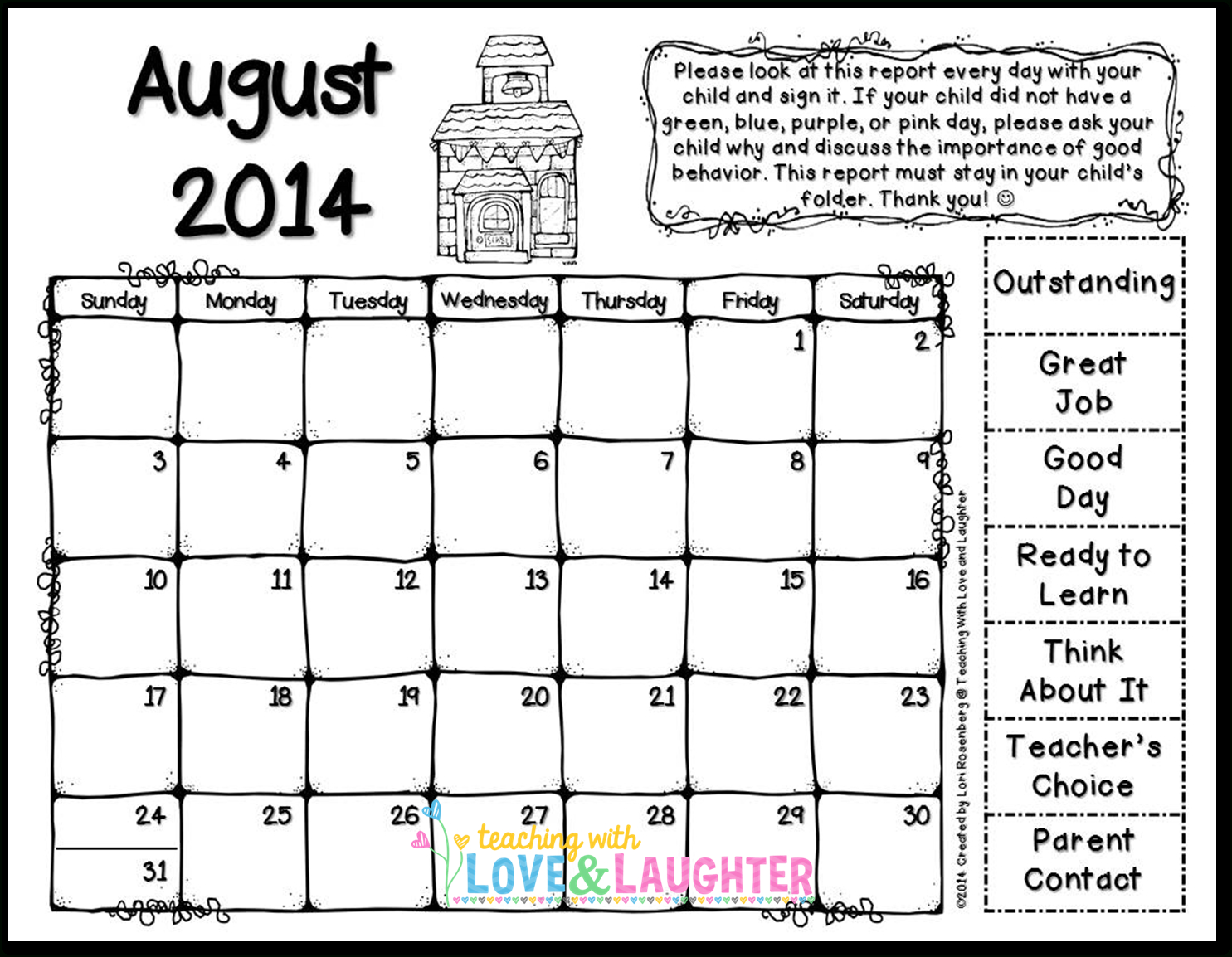 Teaching With Love And Laughter: 2014-2015 Clip Chart