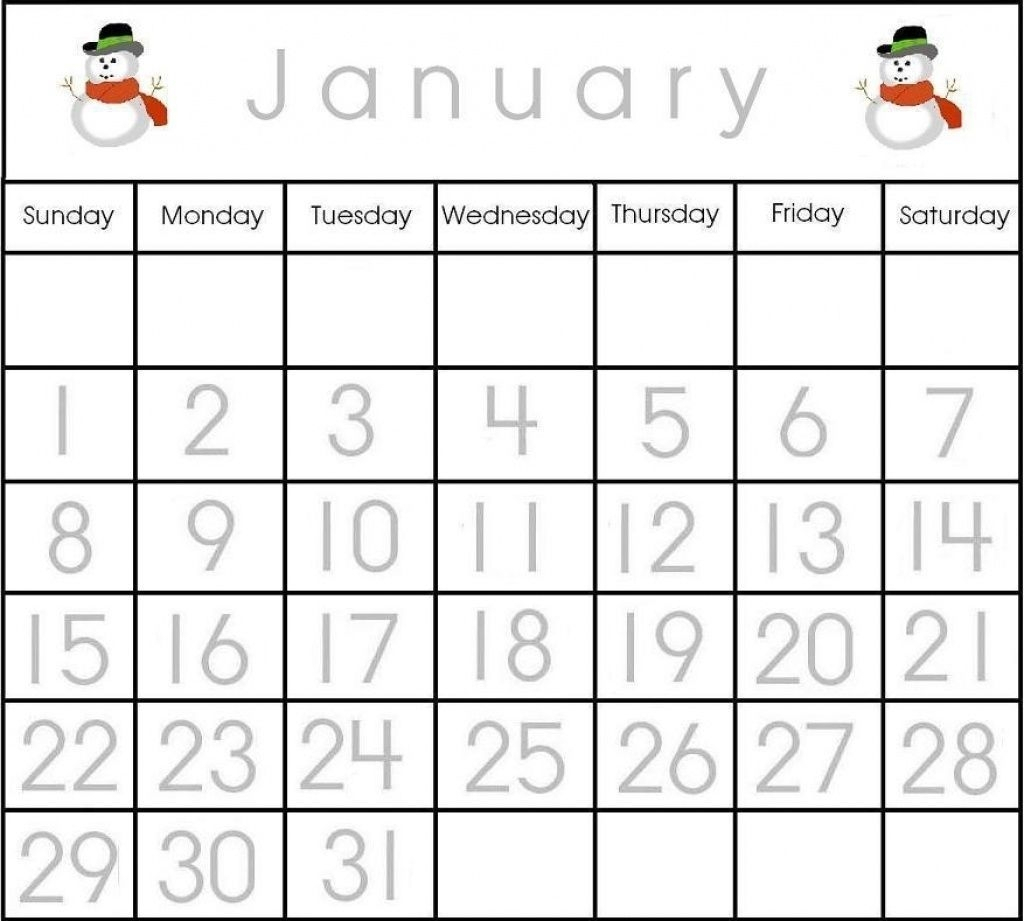 The Printable Calendar Numbers 1-31 | Get Your Calendar