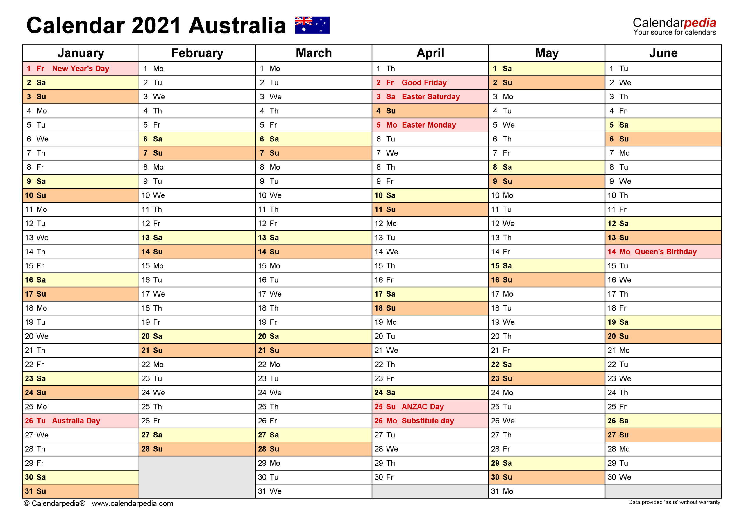 Timeanddate Com Time And Date Calendar 2021 Australia