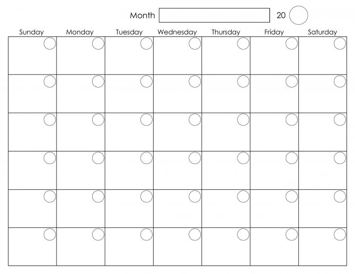 Unique Printable Calendar With Large Boxes - Calendar 2021