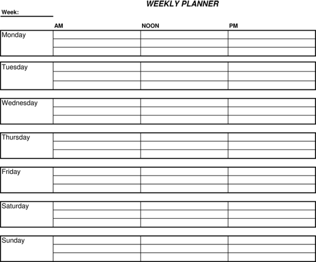Weekly Planner Template | 15+ Free Printable Word Excel