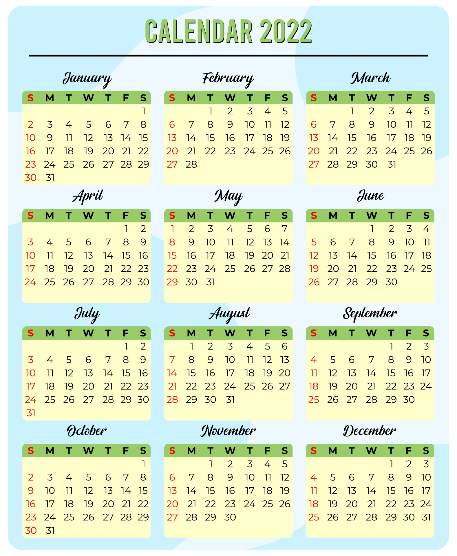 10 Best Printable Blank Monthly Calendar Template