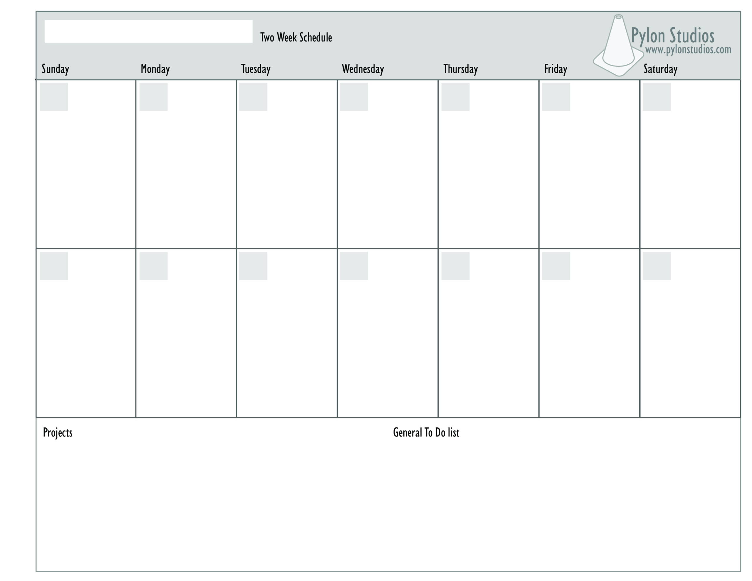 2 Week Calendar | Templates At Allbusinesstemplates