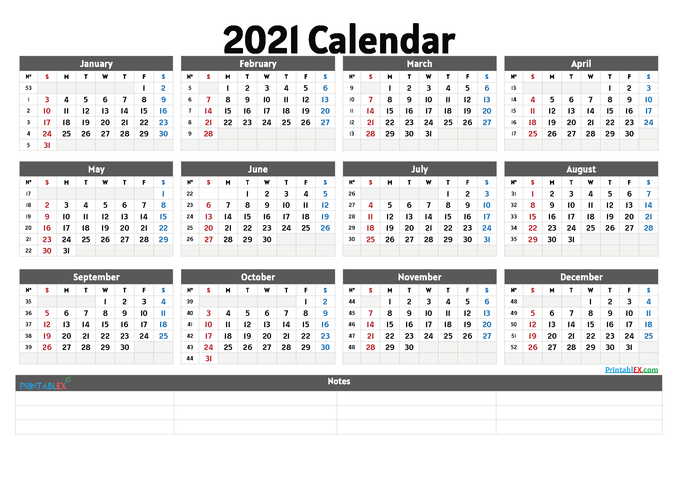 2 Year Annual Calendar Printable 2020 And 2021 | Printable