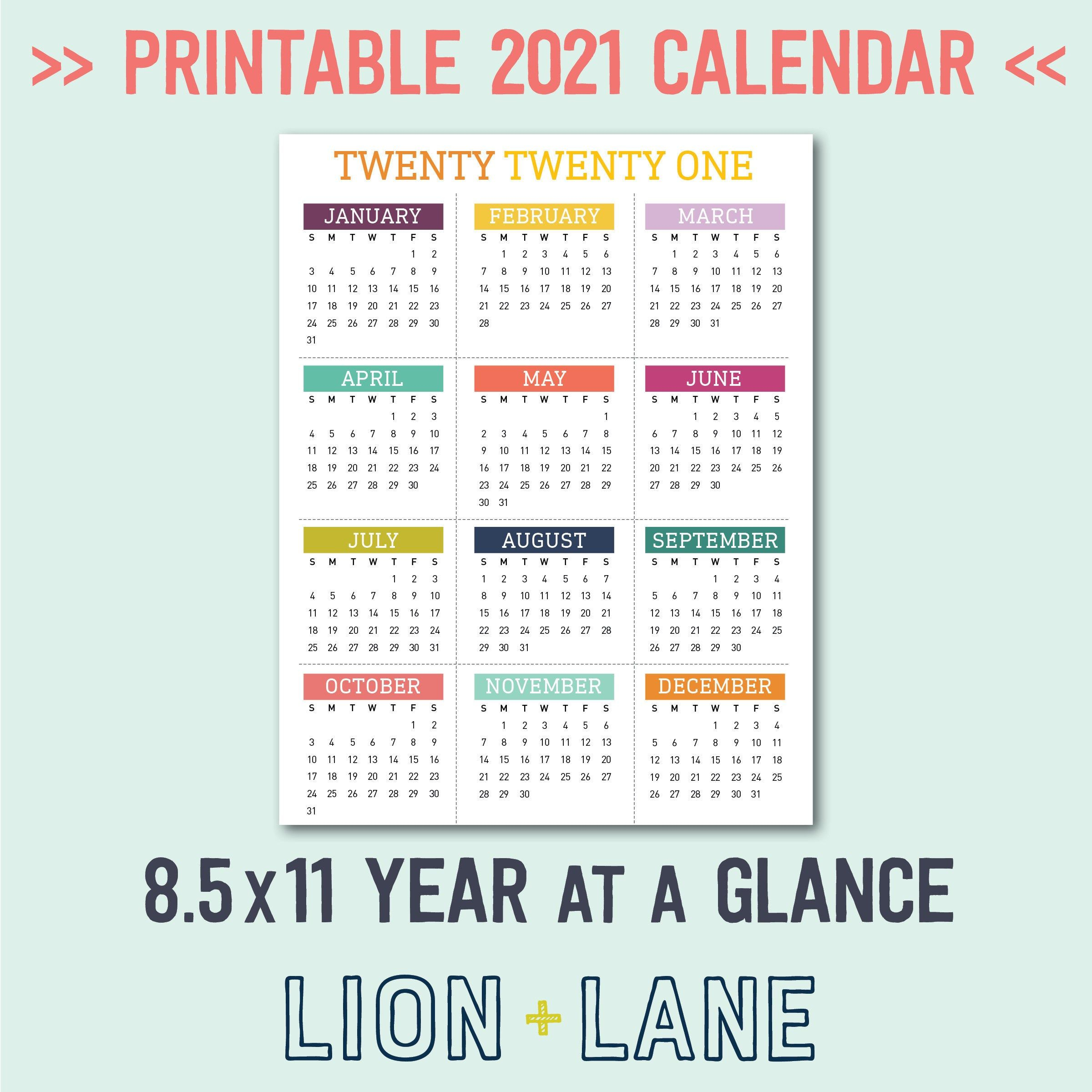 20+ 2021 Calendar 8 5 X 11 - Free Download Printable