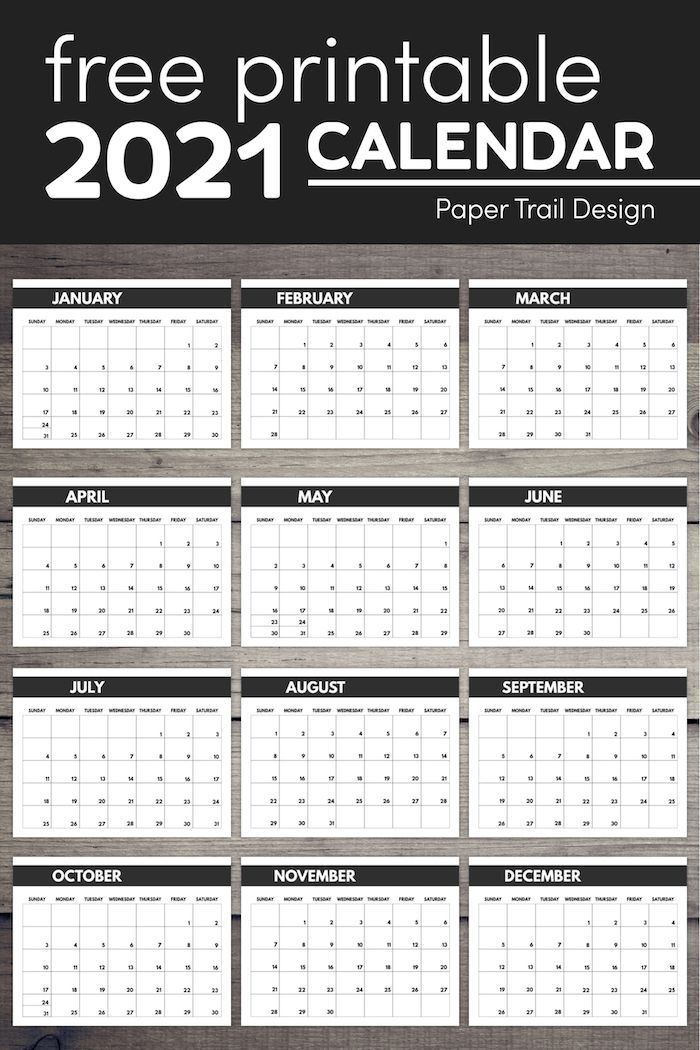 20+ 2021 Calendar Big Numbers - Free Download Printable Calendar Templates ️