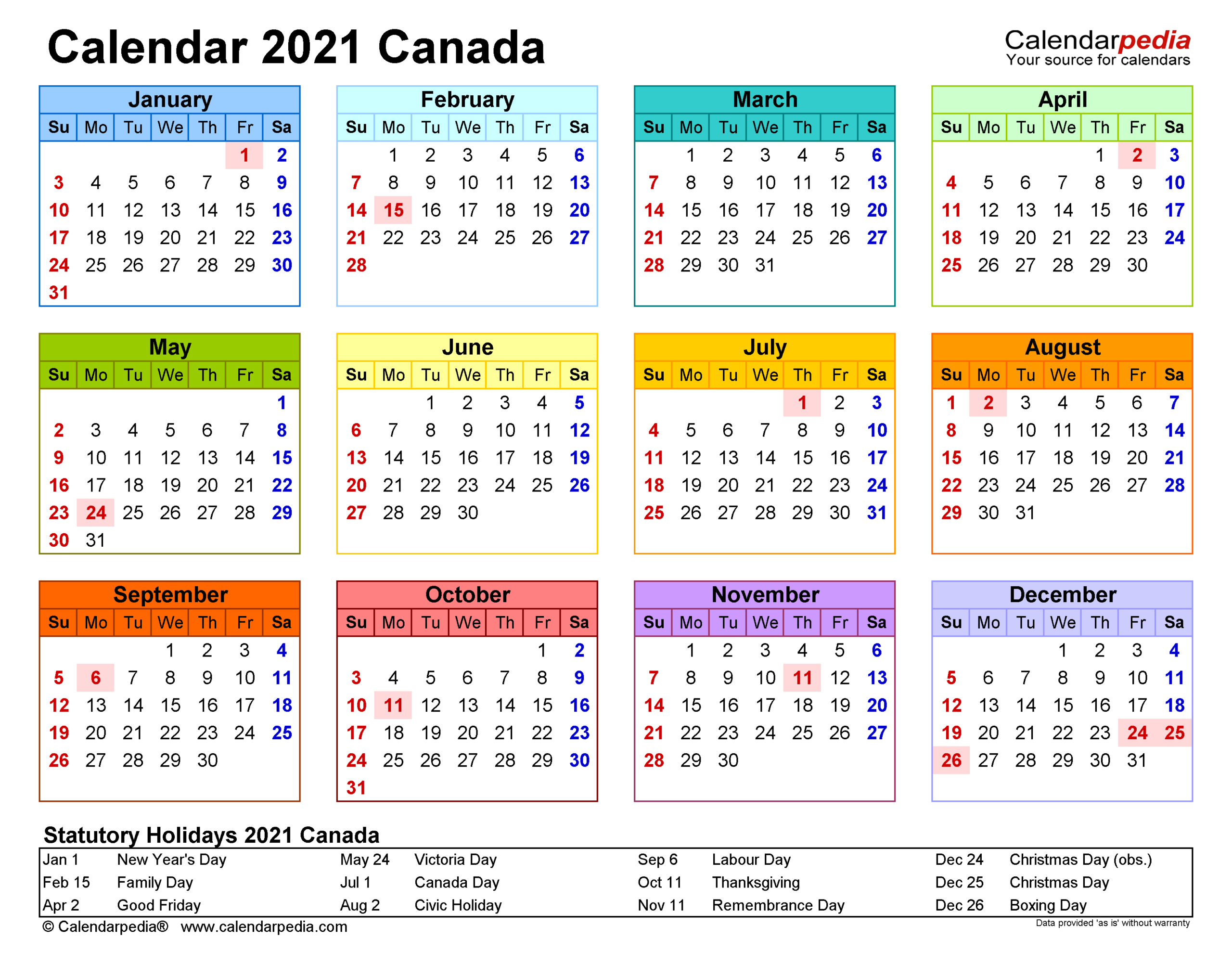 20+ Large Print Calendar 2021 Canada - Free Download