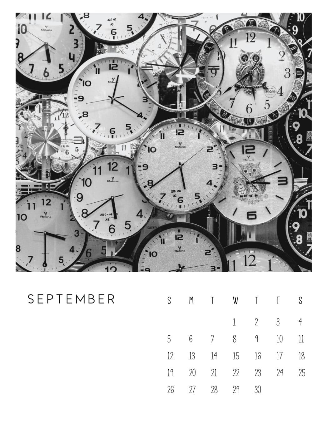 2021 Calendar Black And White Photography - World Of