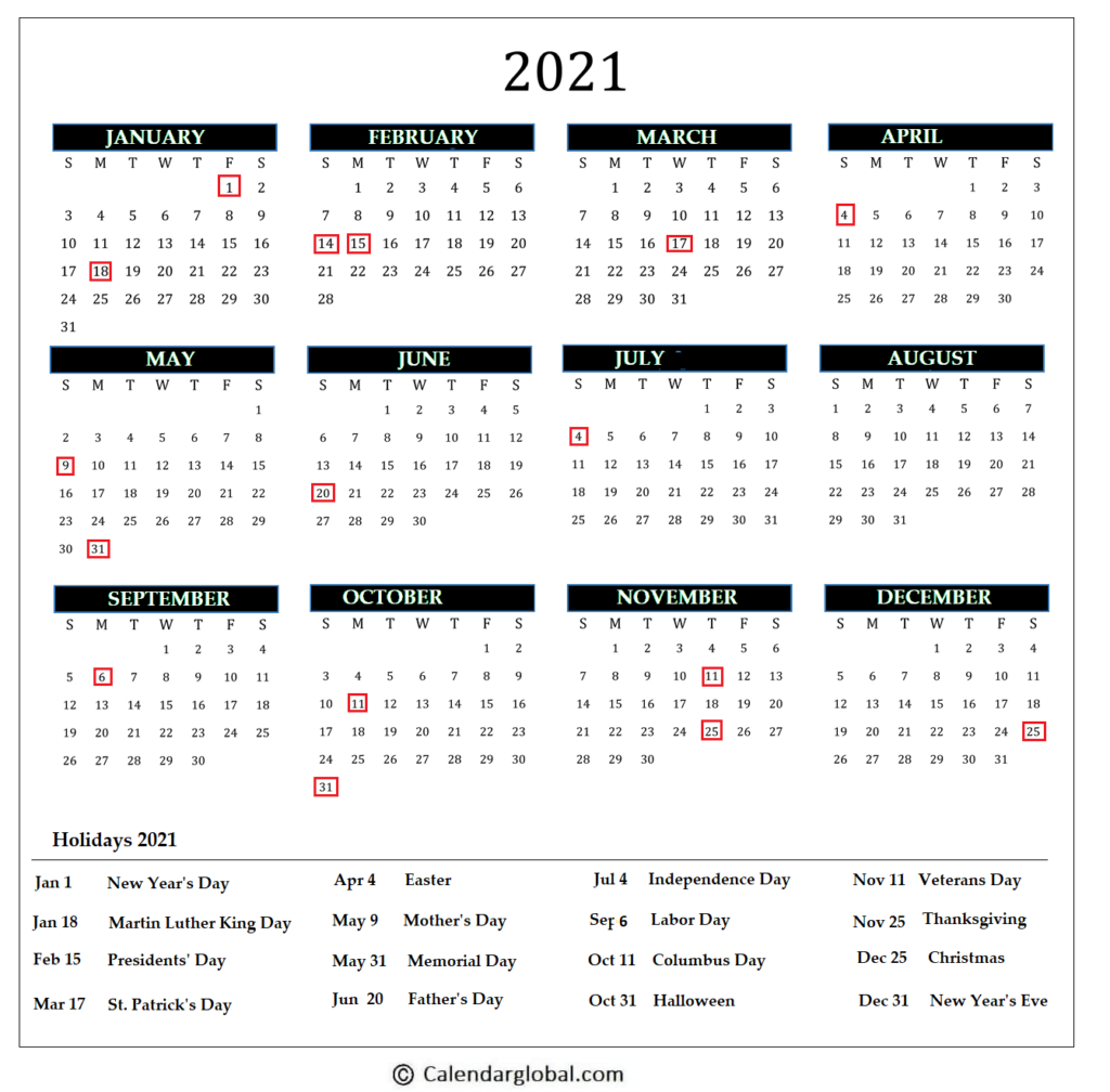 2021 Calendar Printable One Page Free Letter Template - vrogue.co