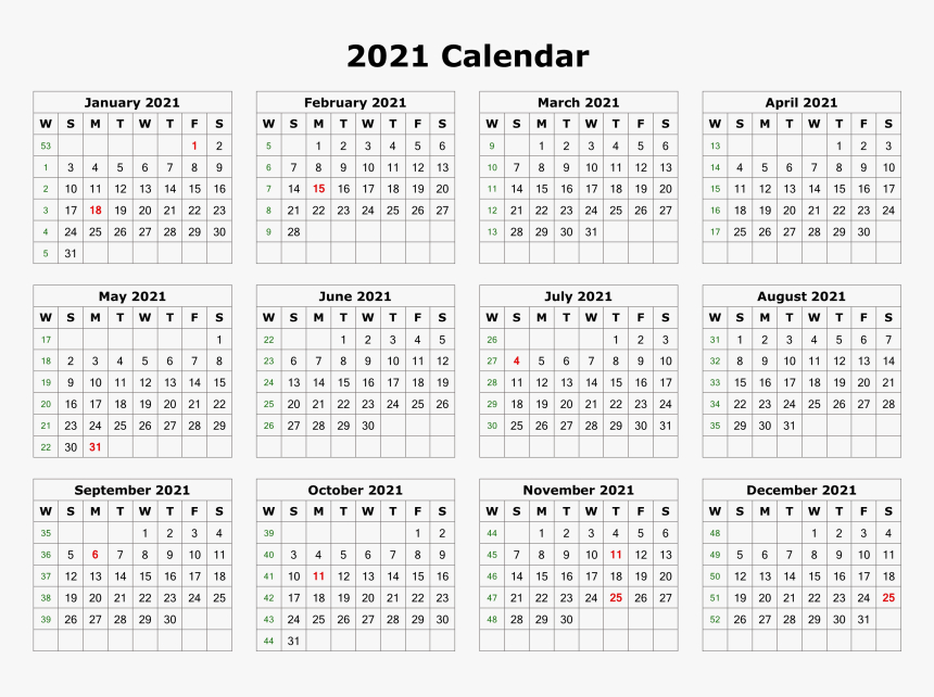 2021 Calendar Printable - Printable Calendar
