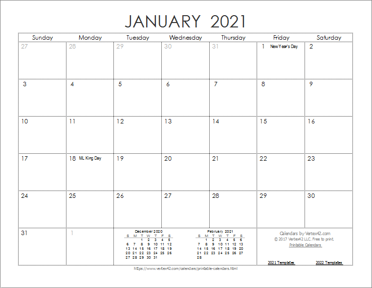 2021 Calendar Templates And Images