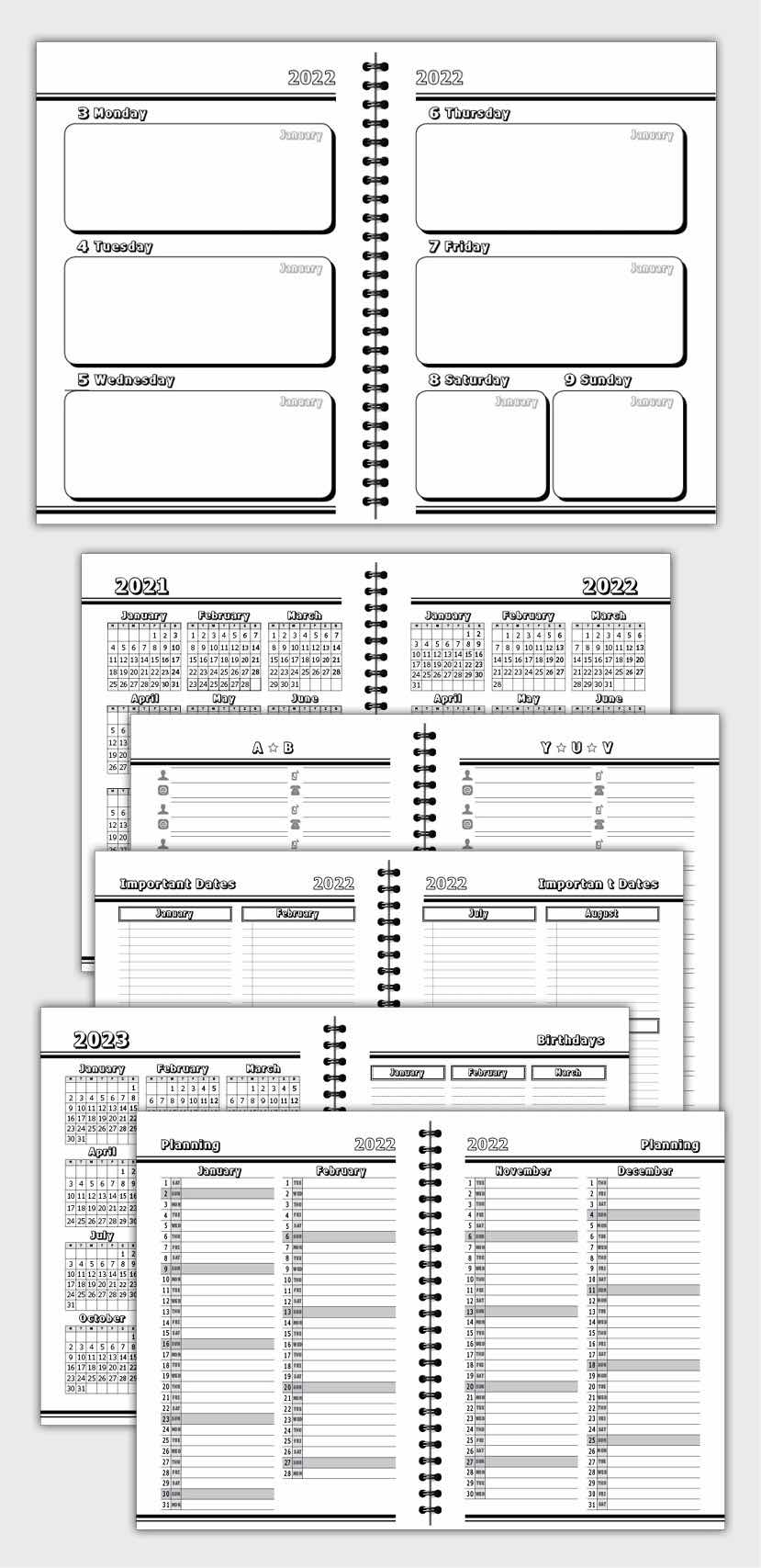 2021 Daily Planner Agenda Template Model Atd40