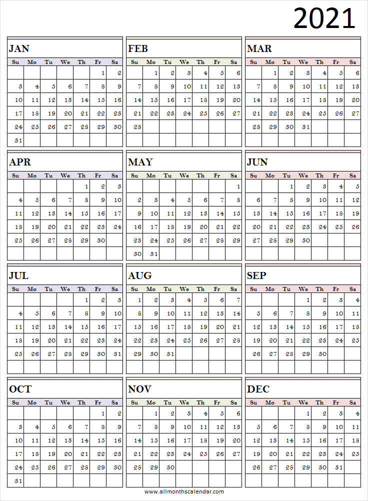 2021 Excel Calendar  2021 Excel Calendar Templates Free