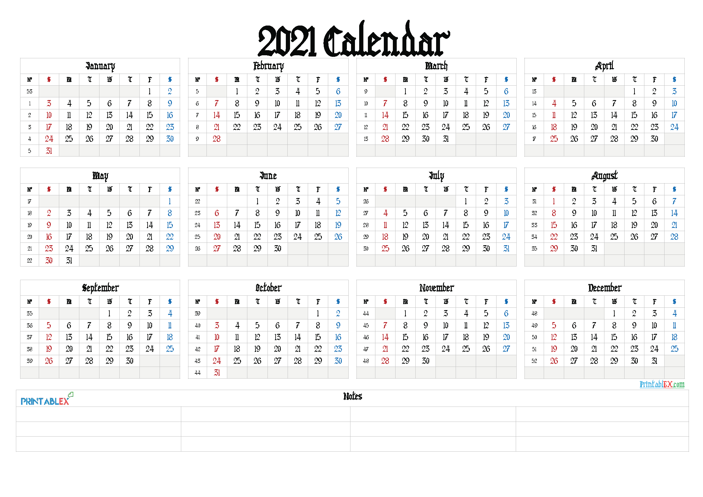 2021 Keyboard Calendar Strips  2021 Calendar Strips