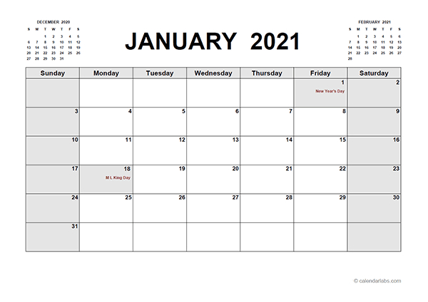 2021 Printable Calendar Pdf - Free Printable Templates