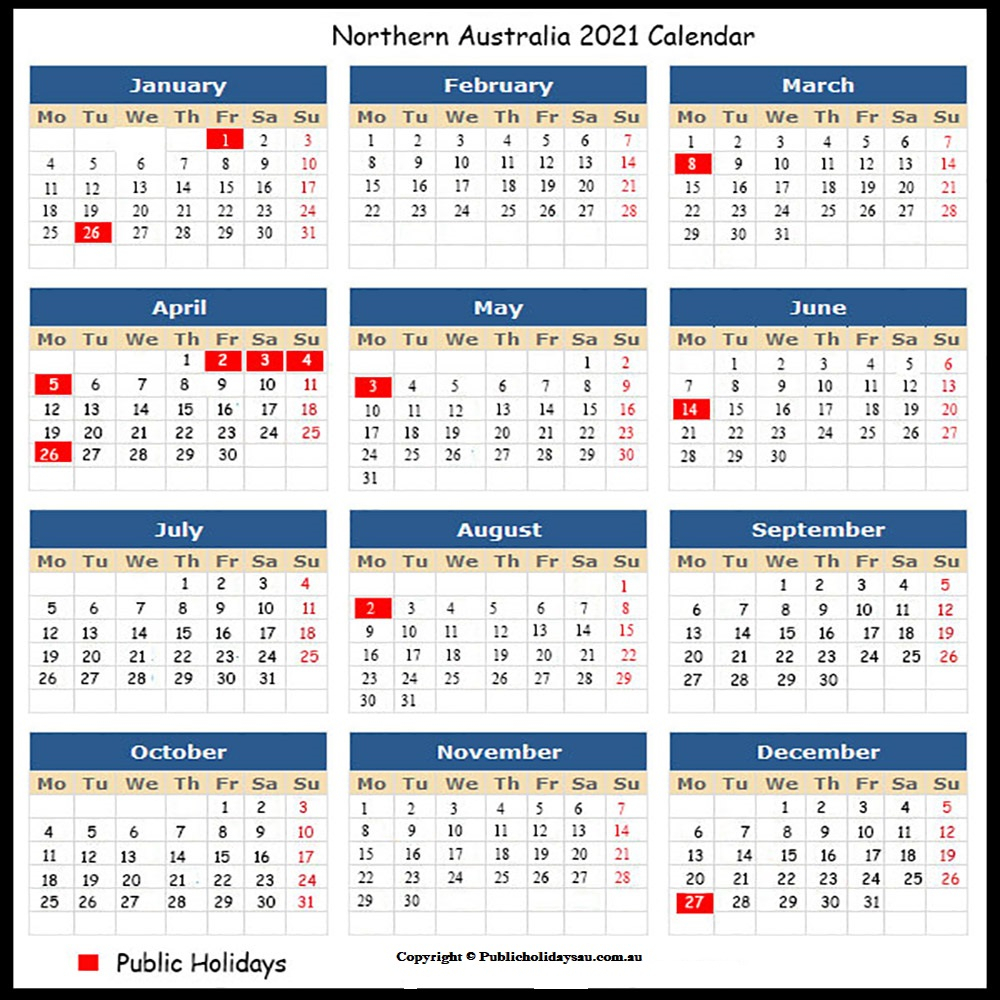 Year 2021 Calendar Australia | Calendar Printables Free Templates