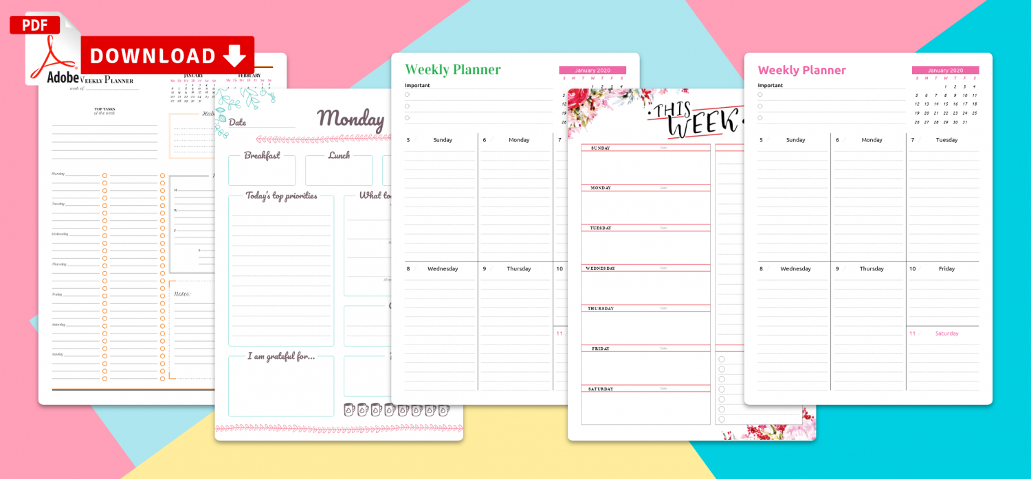 2021 Weekly Planner Printable