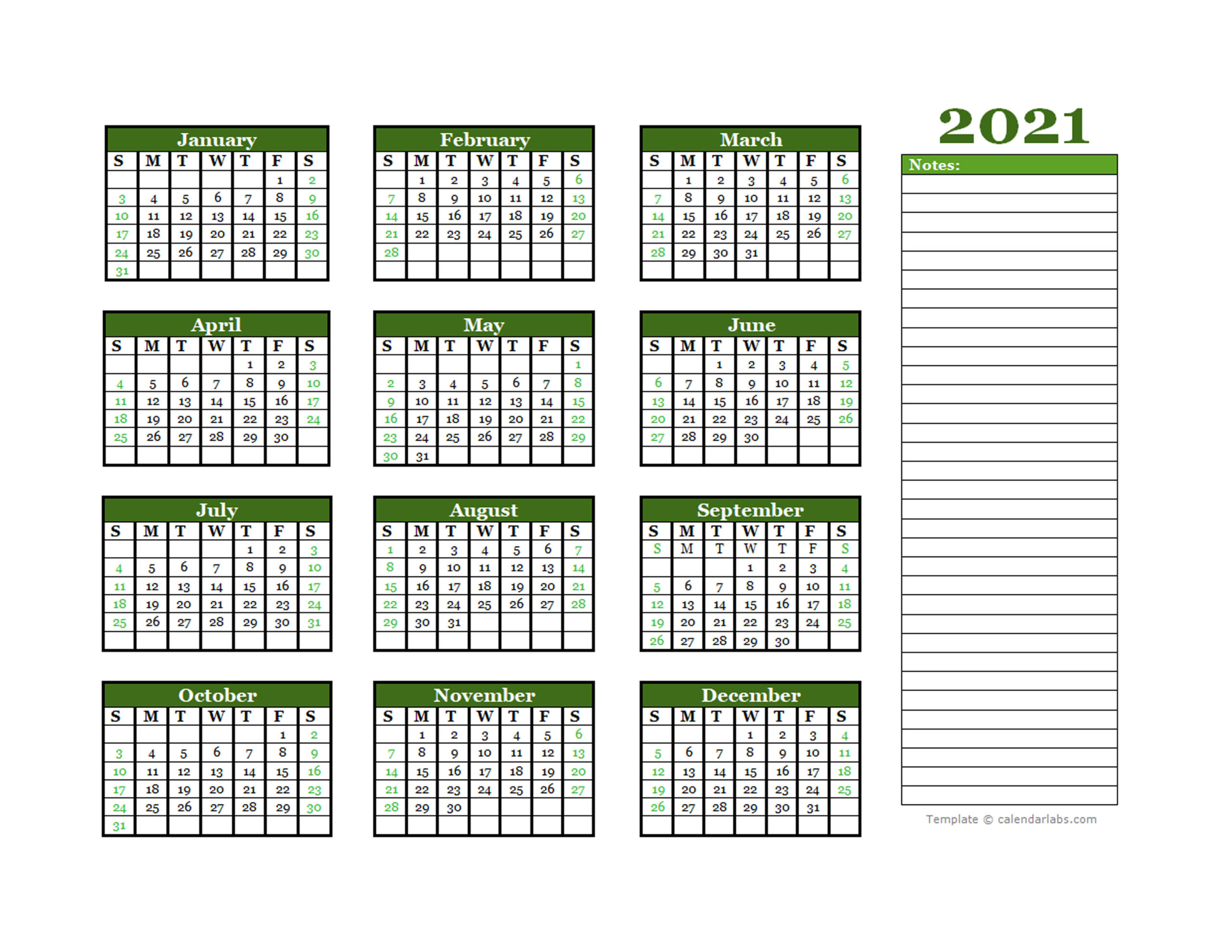 Blank Yearly Calendar 2021 Calendar Printables Free Templates 0144