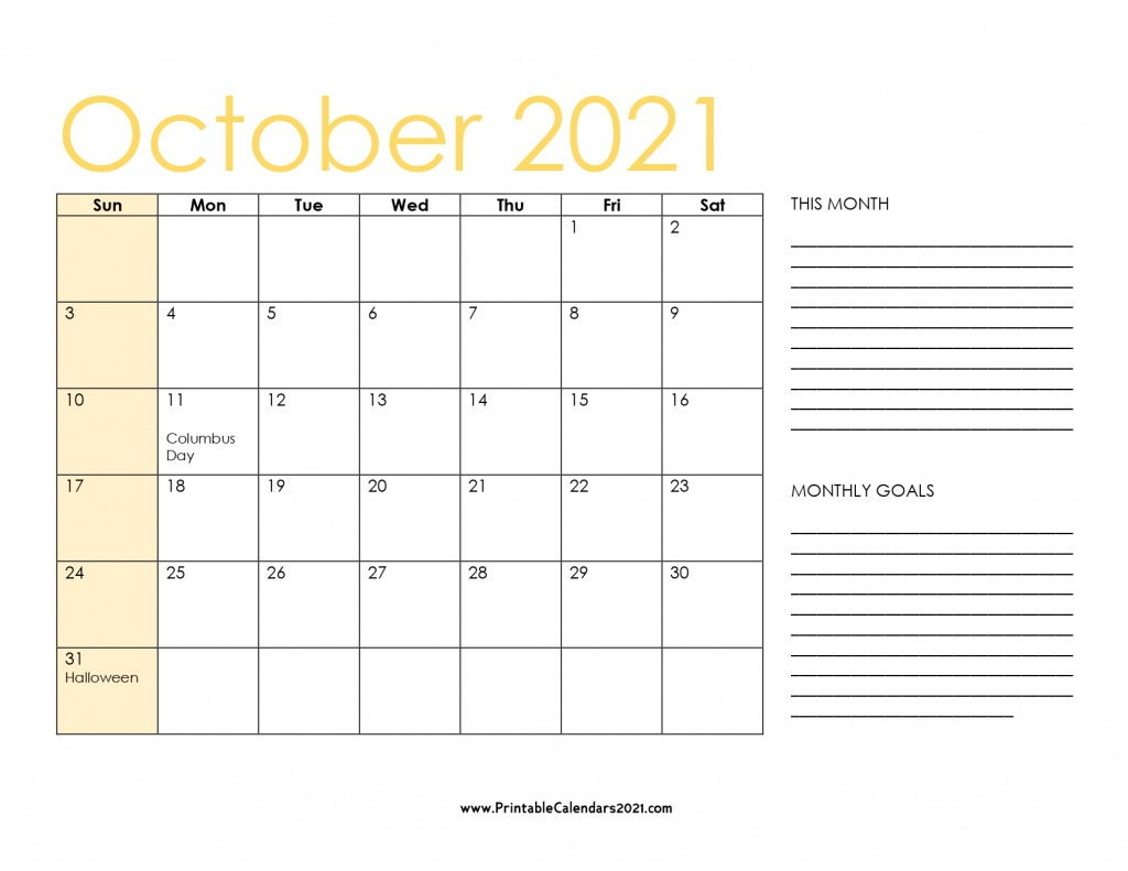 42+ October 2021 Calendar Printable October 2021 Calendar