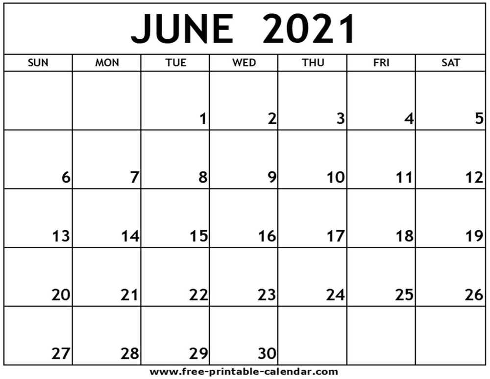 50 Best Printable June 2021 Calendars With Holidays
