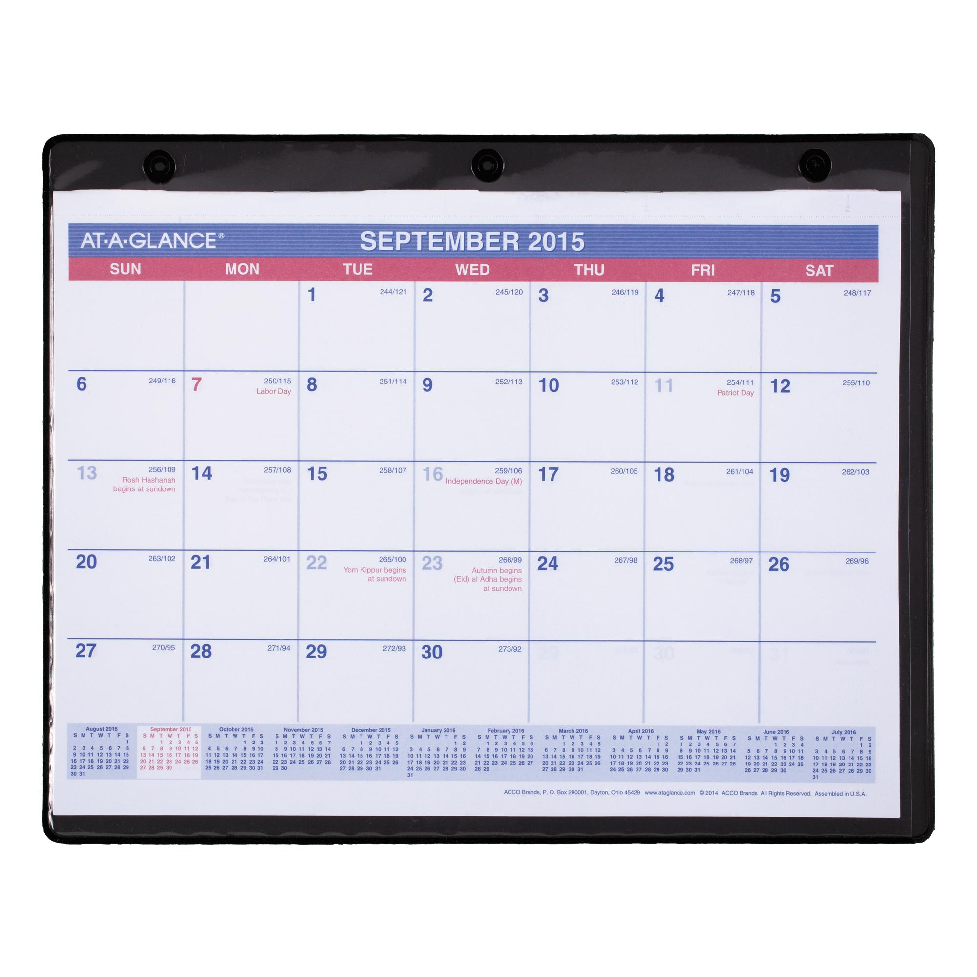 Amazon : At-A-Glance Monthly Desk Calendar Academic