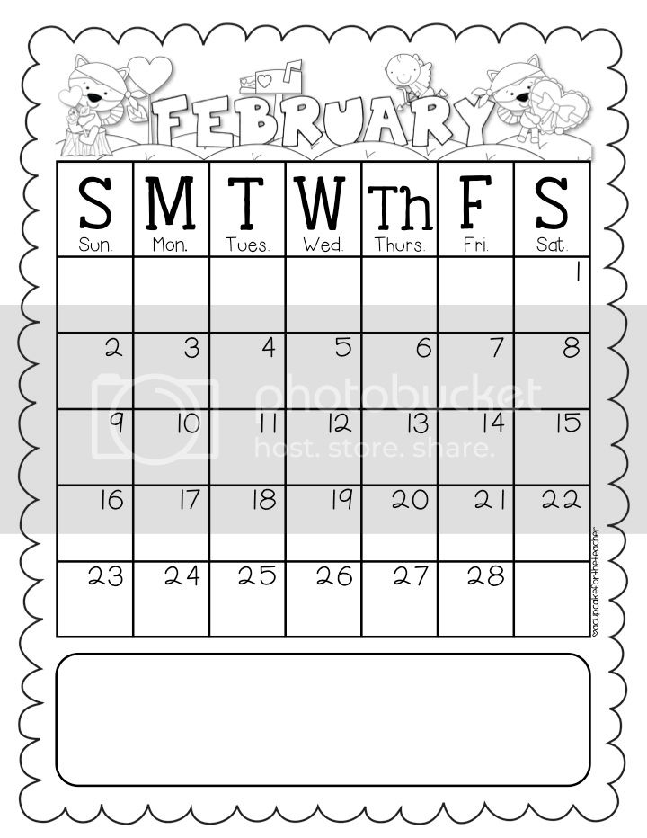 Behavior Calendars Editable Option! - A Cupcake For The