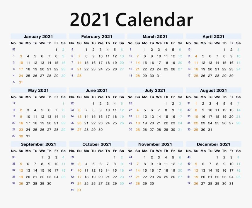 Blank 2021 Calendar Printable | Calendar 2021