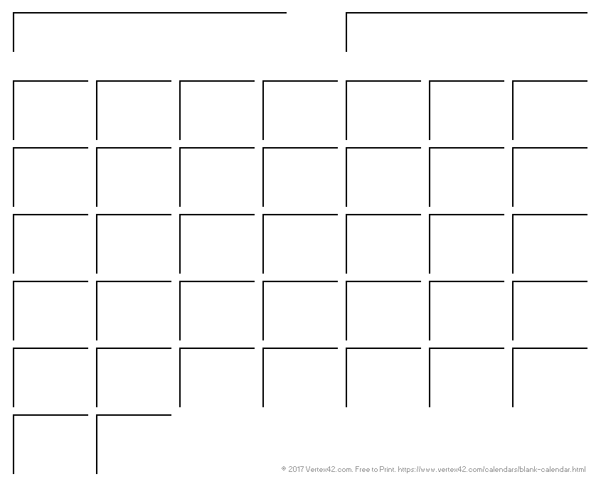 Blank Calendar Template - Free Printable Blank Calendars