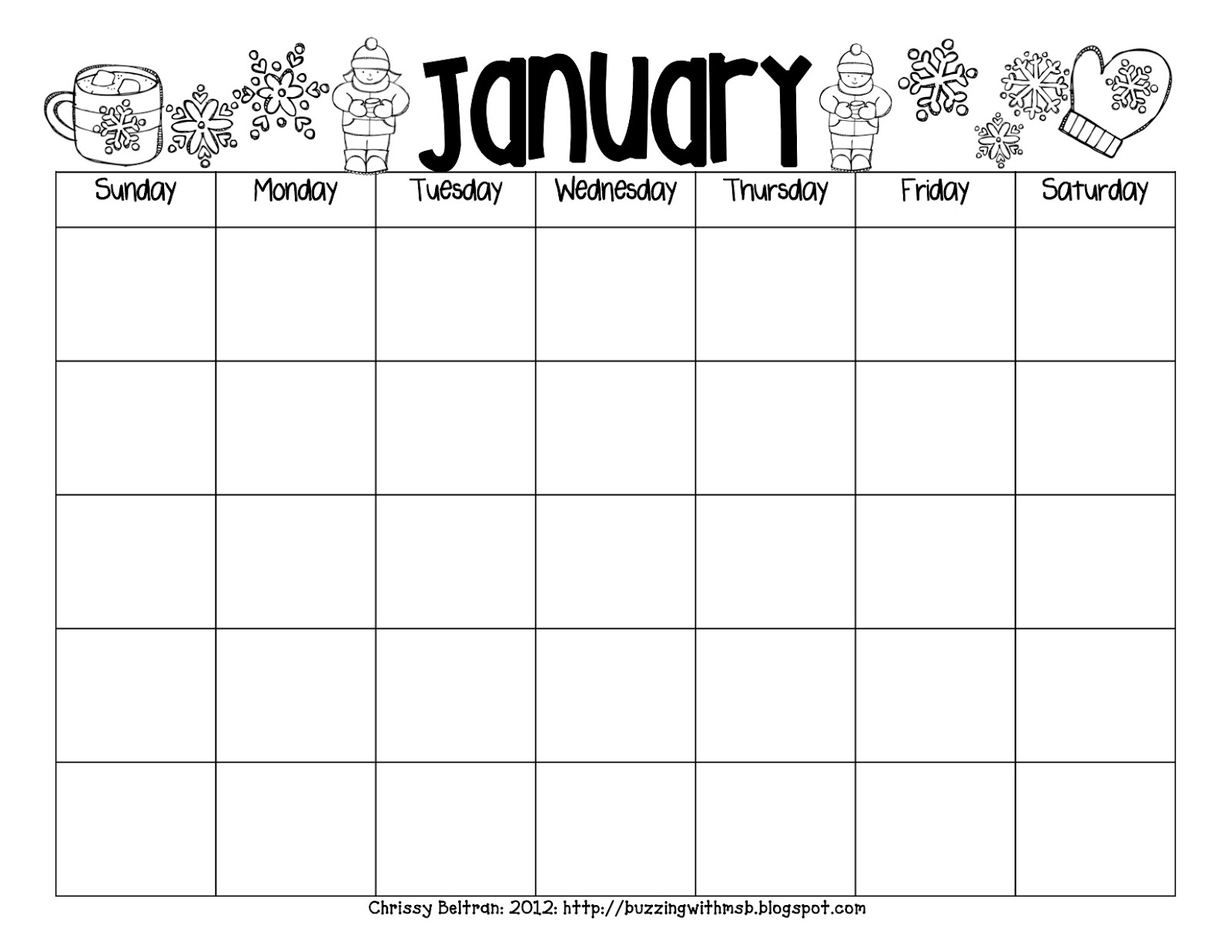 Calendar Print Out For Grade 1