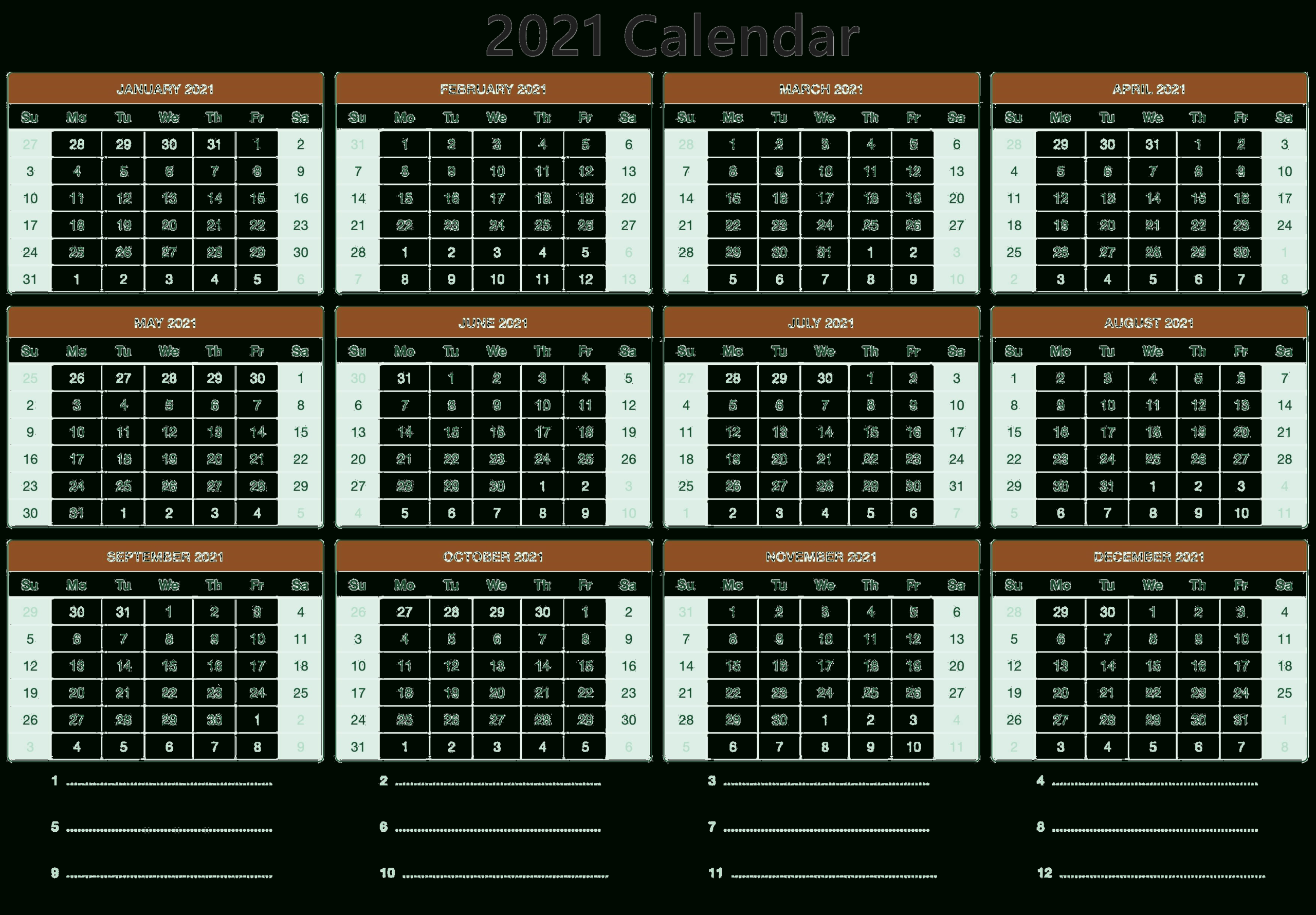 Calendar 2021 Wallpapers - Wallpaper Cave