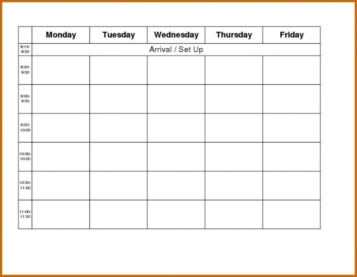 Calendar Template Saturday Through Friday | Weekly