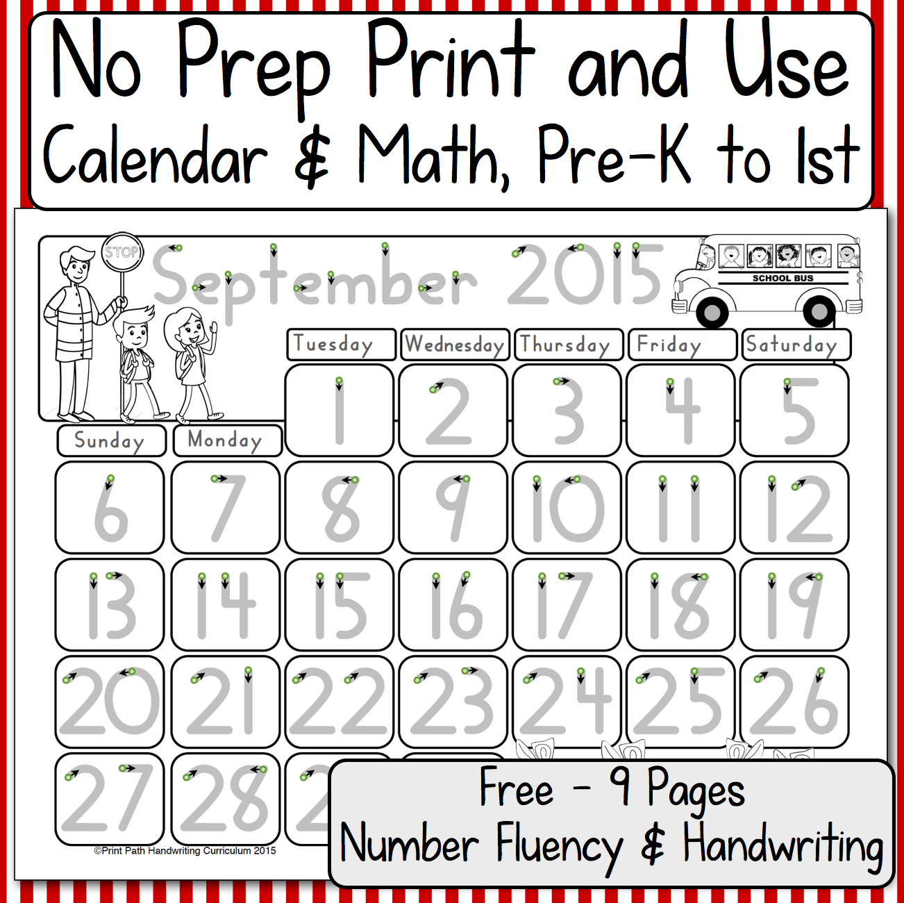 Capitals First!Print Path: Using Calendars For Number