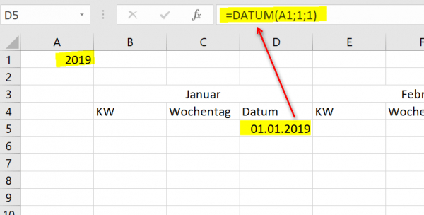 Create Excel Annual Calendar 2021 With Calendar Week And