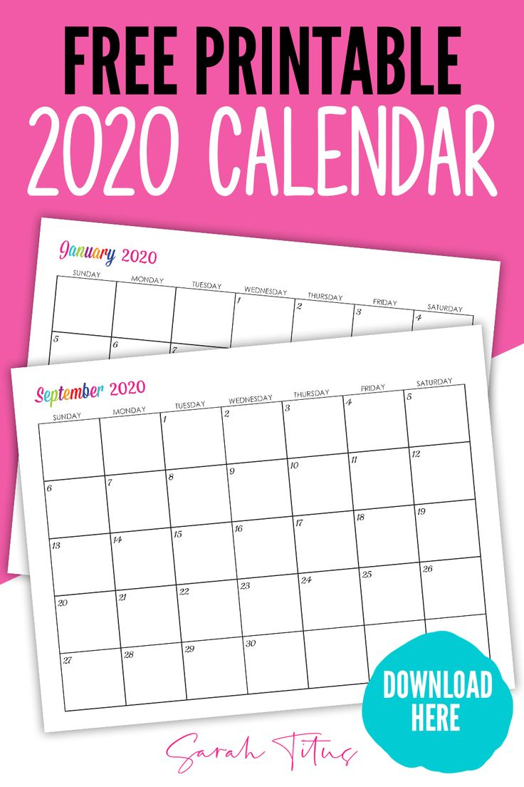 Editable Printable Calendar