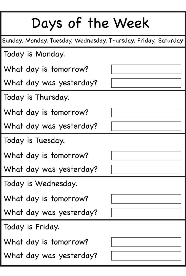 Days Of The Week Worksheets | Activity Shelter - #Activity